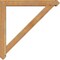 Ekena Millwork Traditional Arts and Crafts Rough Sawn Bracket w/ Offset Brace, Western Red Cedar, 6"W x 42"D x 42"H BKT0604X42X42TRA03RWR - alternate 3
